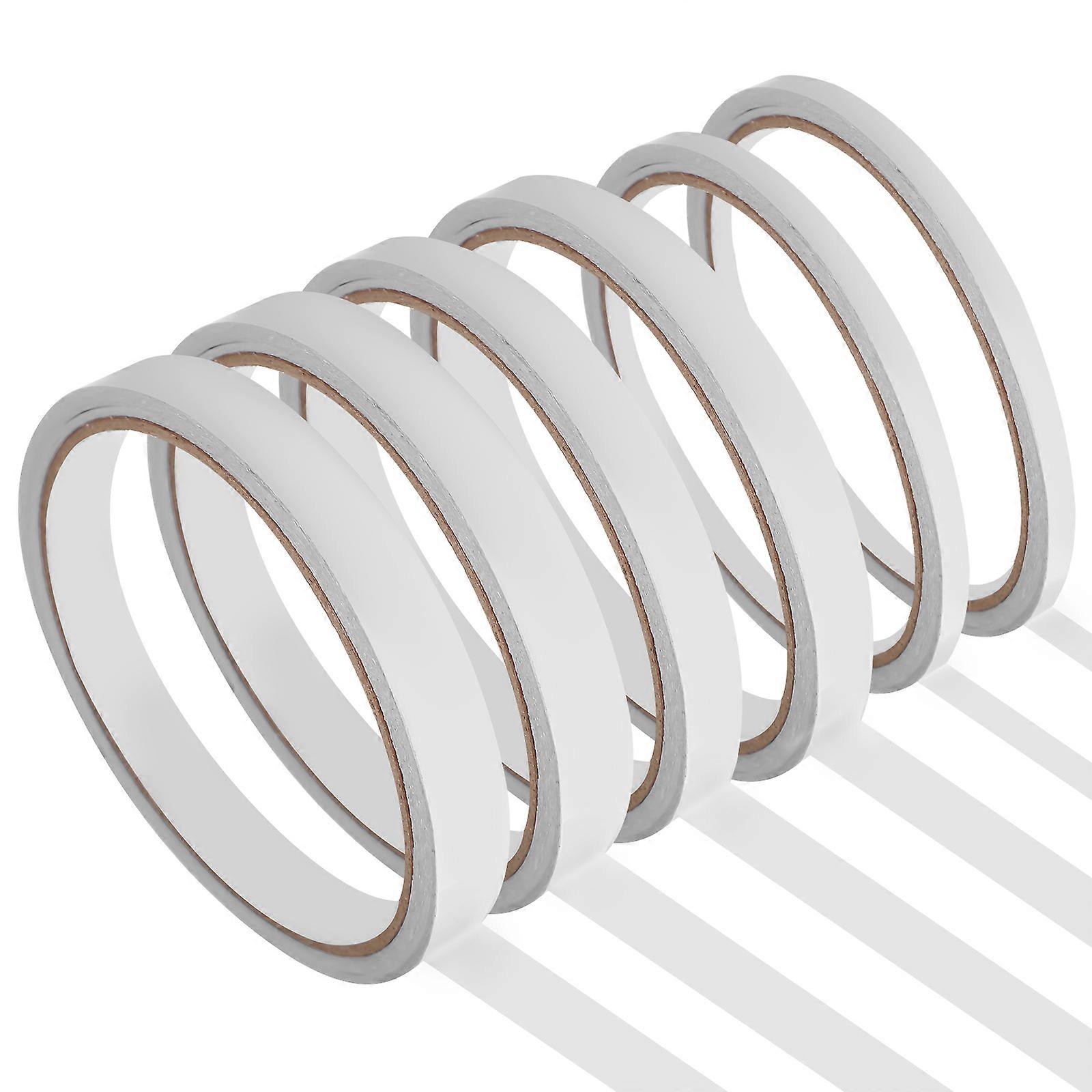 Strong Bonding Double Sided Tape Office Usage Home 7.5m Roll 6 Rolls White
