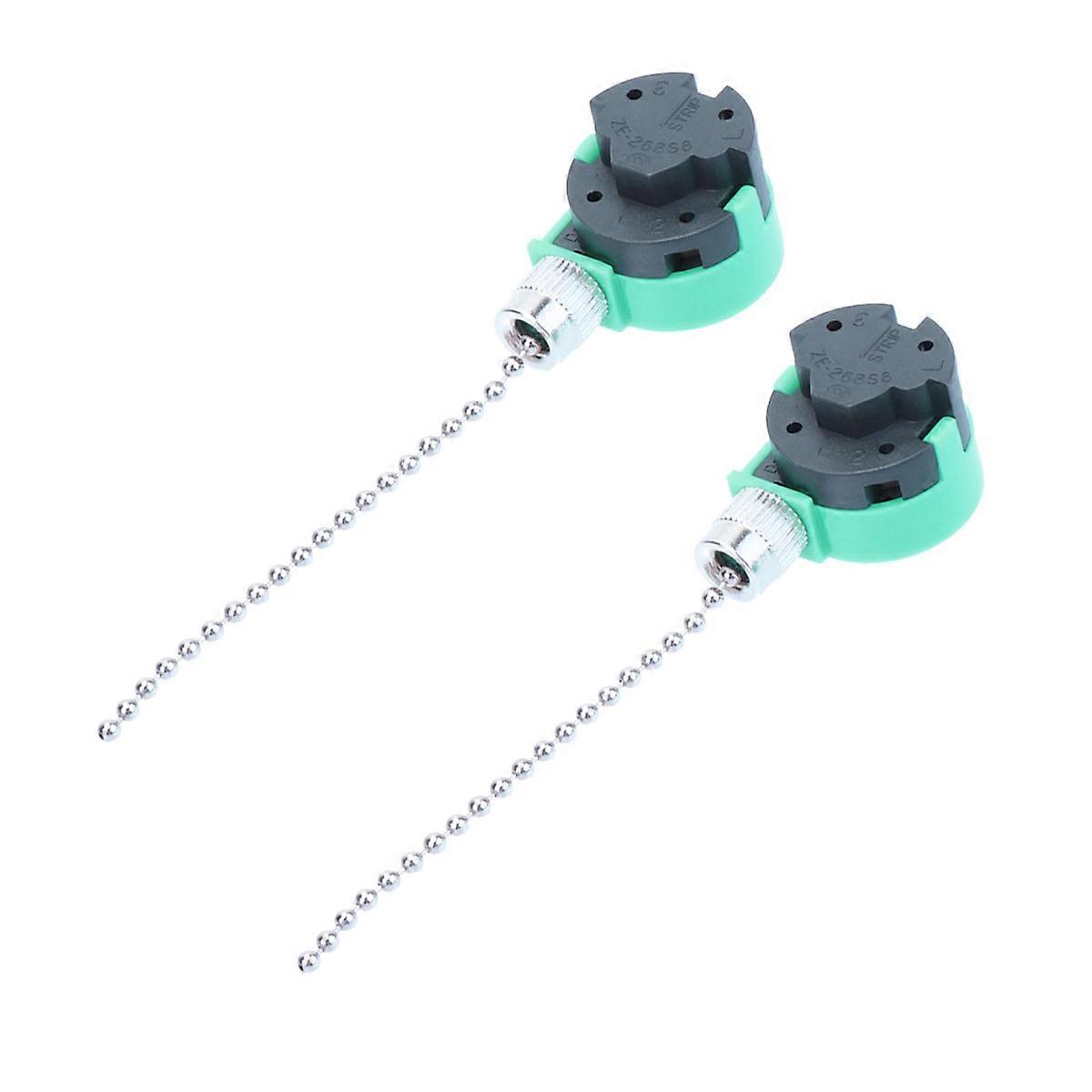 Bathroom Light Pull Chain Ceiling Fan Accessories Parts Light Lamp Replacement Pull Cord Green 2Pcs