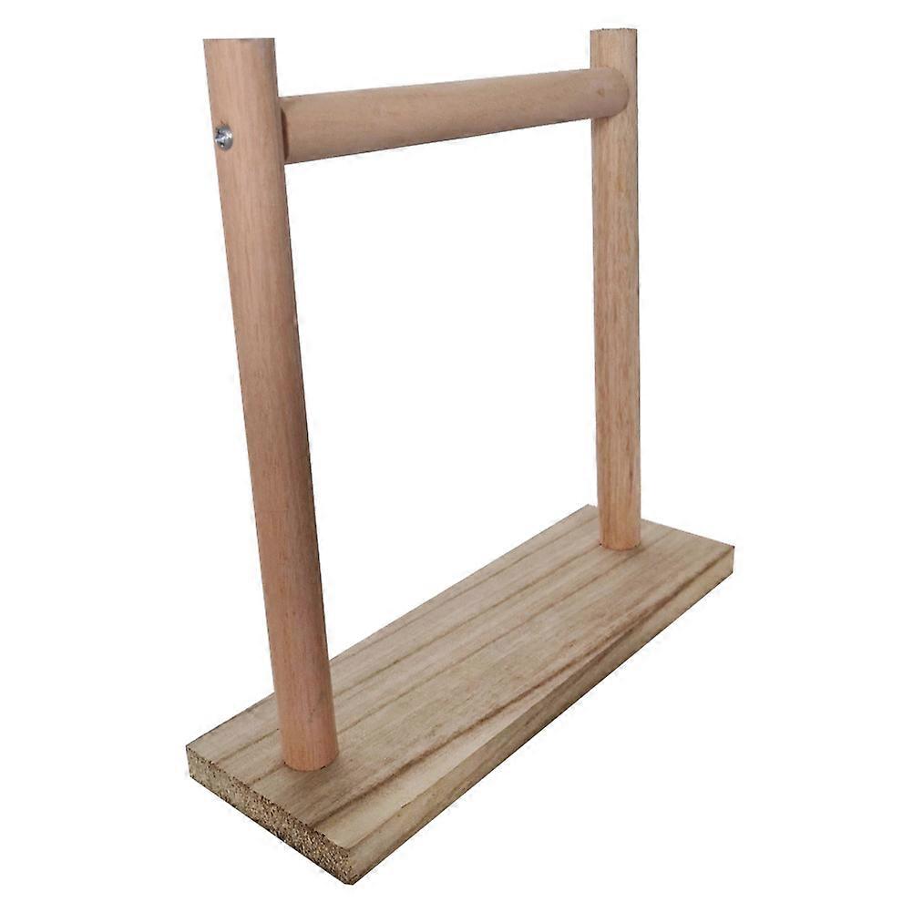 Bird Perch Stand for Pets Made of Durable Plastic Khaki Color 1Pc