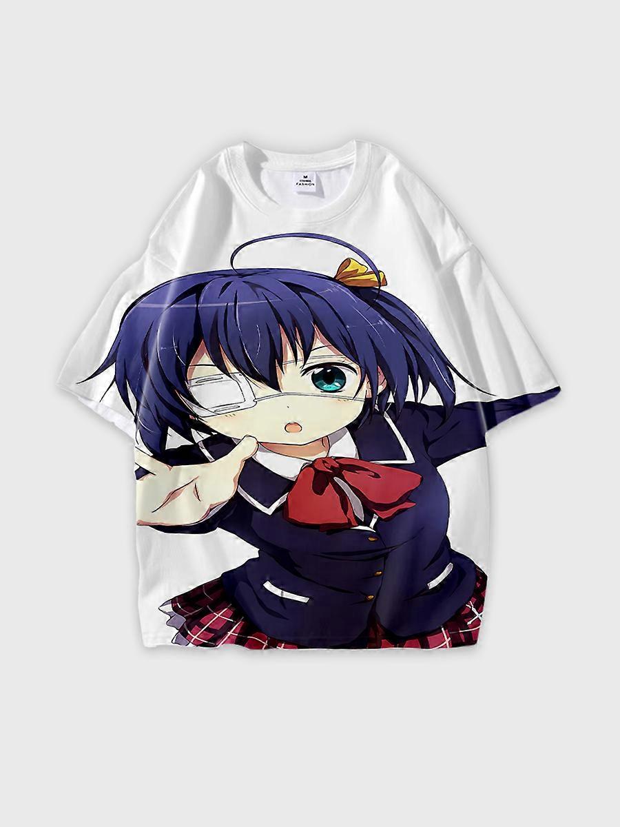 T-Shirt Anime Role Pattern Graphic Tee, Round Neck, Comfortable, Loose Fit Short Sleeve, Sizes, Multiple Colors