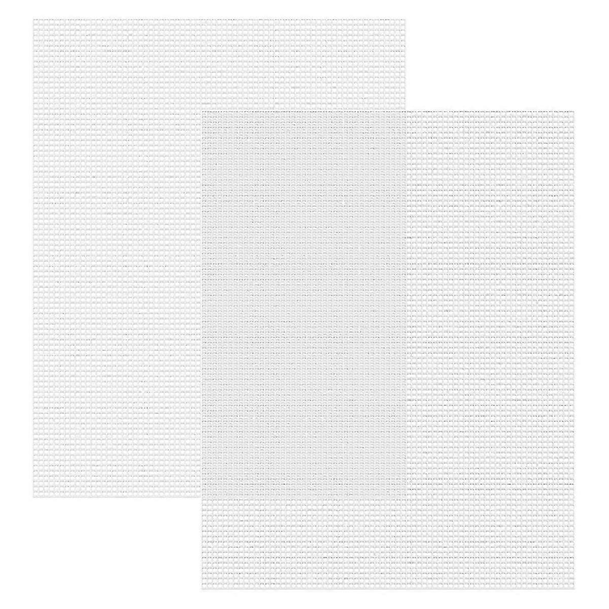 Plastic mesh canvas vellen voor kunst - 7 count witte vellen