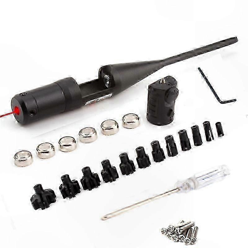 Adjustable Laser Calibration Tool with 12 Adapters, Aluminum Alloy Construction, Red Light Precision Alignment Solution