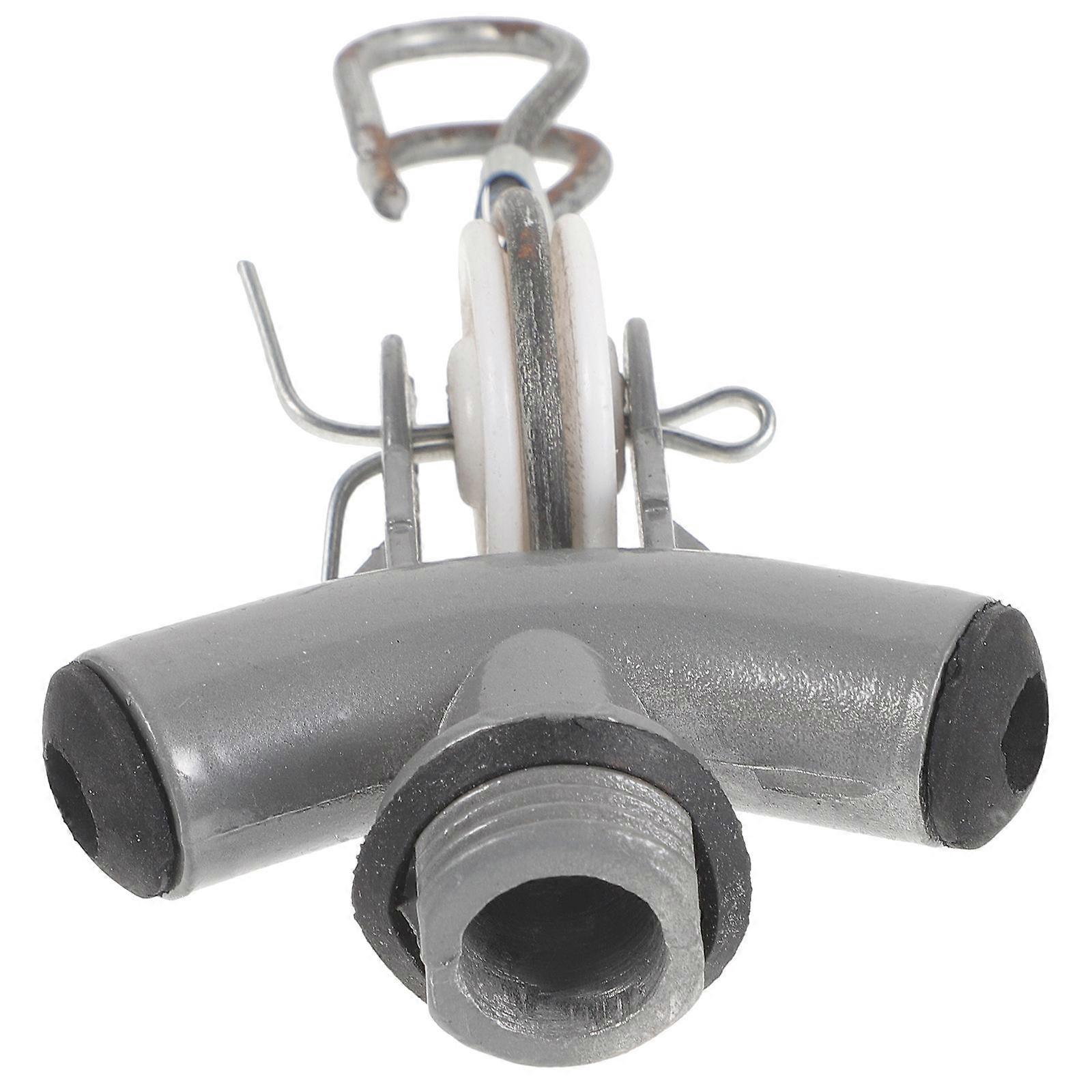 Lamp Socket Mount Three-Way Mining Lamp Holder Base E27 Socket For Harsh Environments Silver 1Pcs