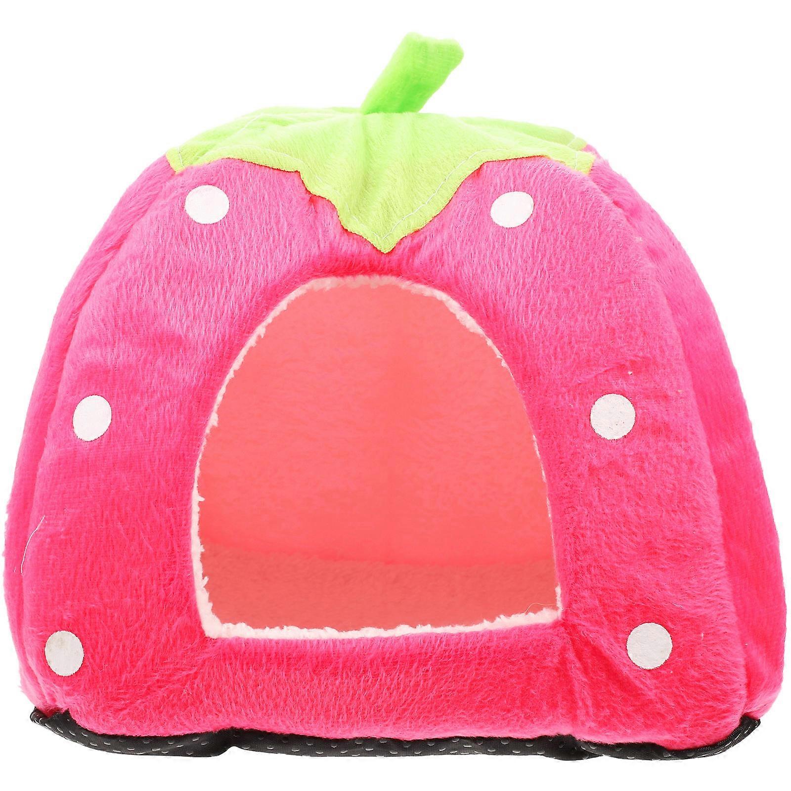 Household Hamster Hideout Tent Comfortable Resting Place Indoor Use Decorative Style Pink 1Pcs