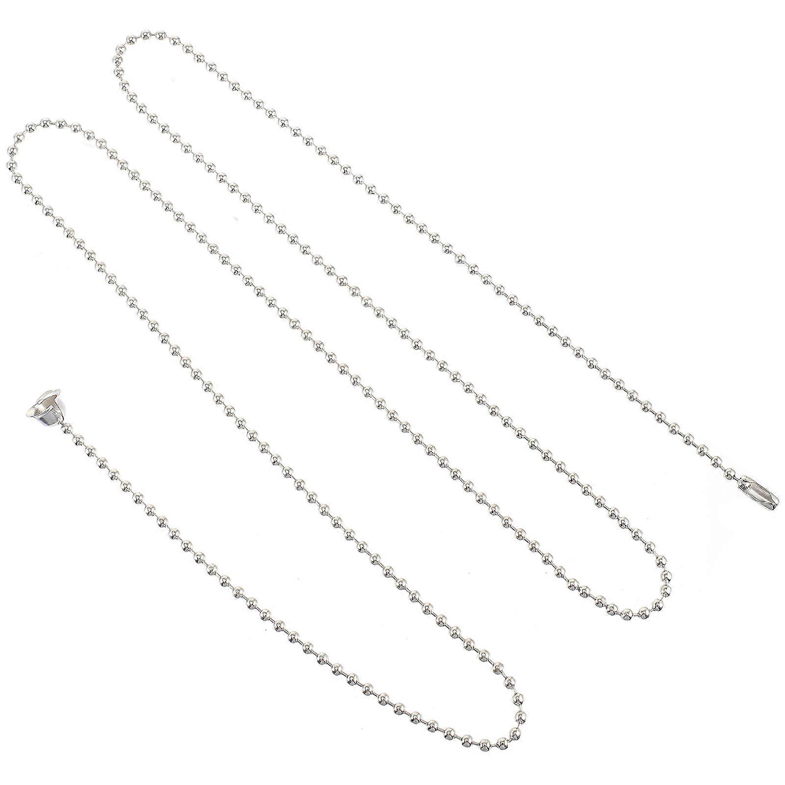 Ceiling Fan Pull Chains with Elegant Bead Design for Decoration Silver 10 Pieces