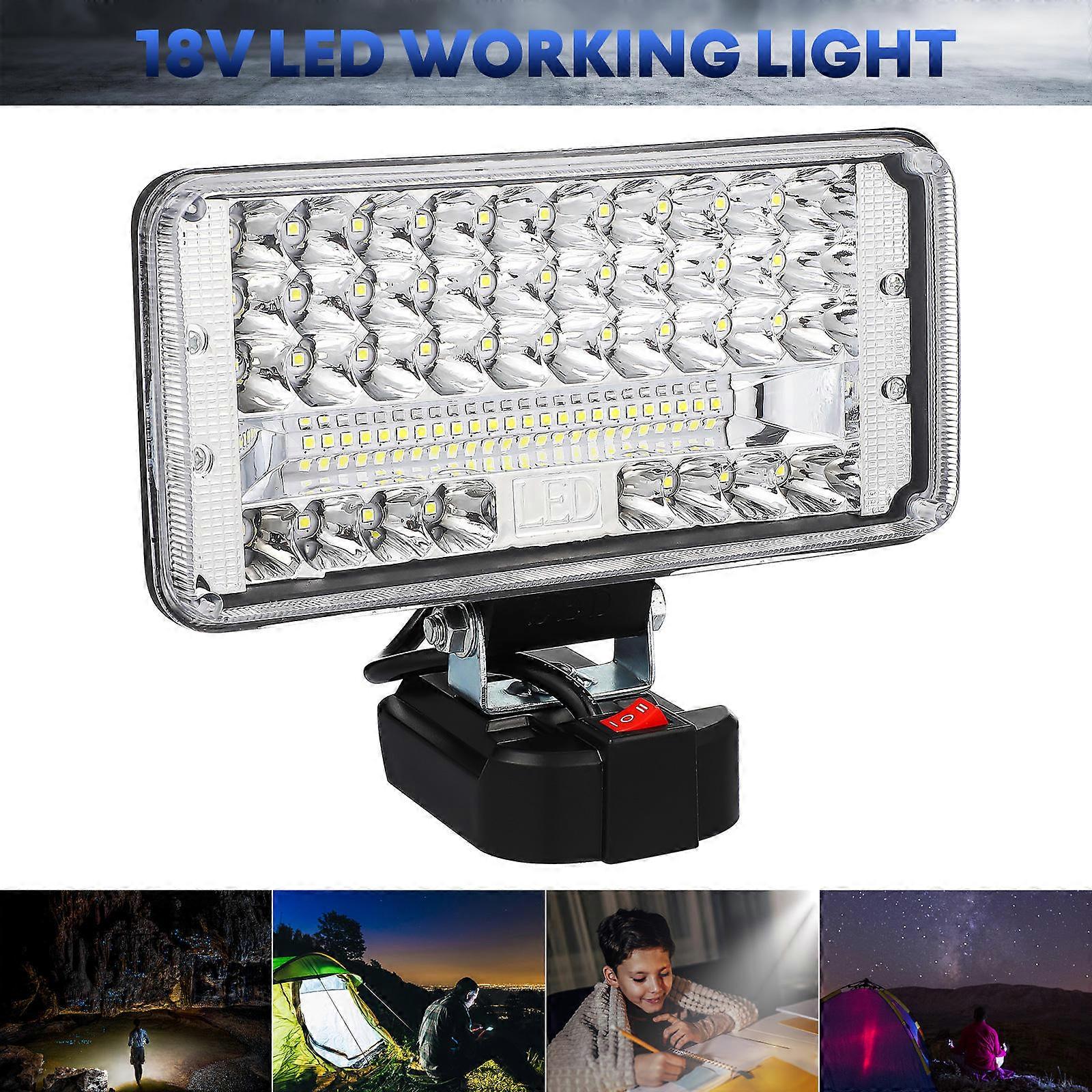 Work Light LED Emergency Light Outdoor Camp 18V Handheld Flashlight