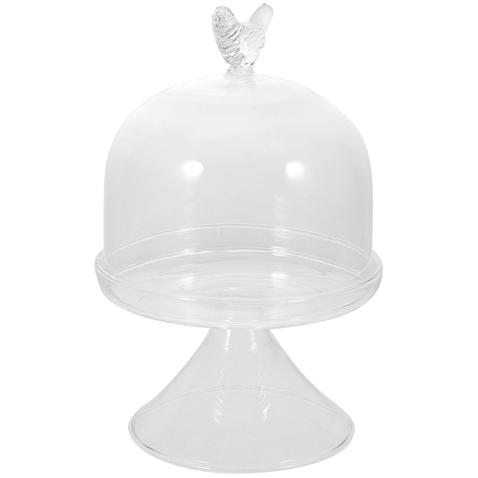 Glass Cake Stand with Dome Cover Protective Dessert Display Tray for Cakes, Cupcakes, Cookies, and Fruit Chic Decorative Platter for Parties and