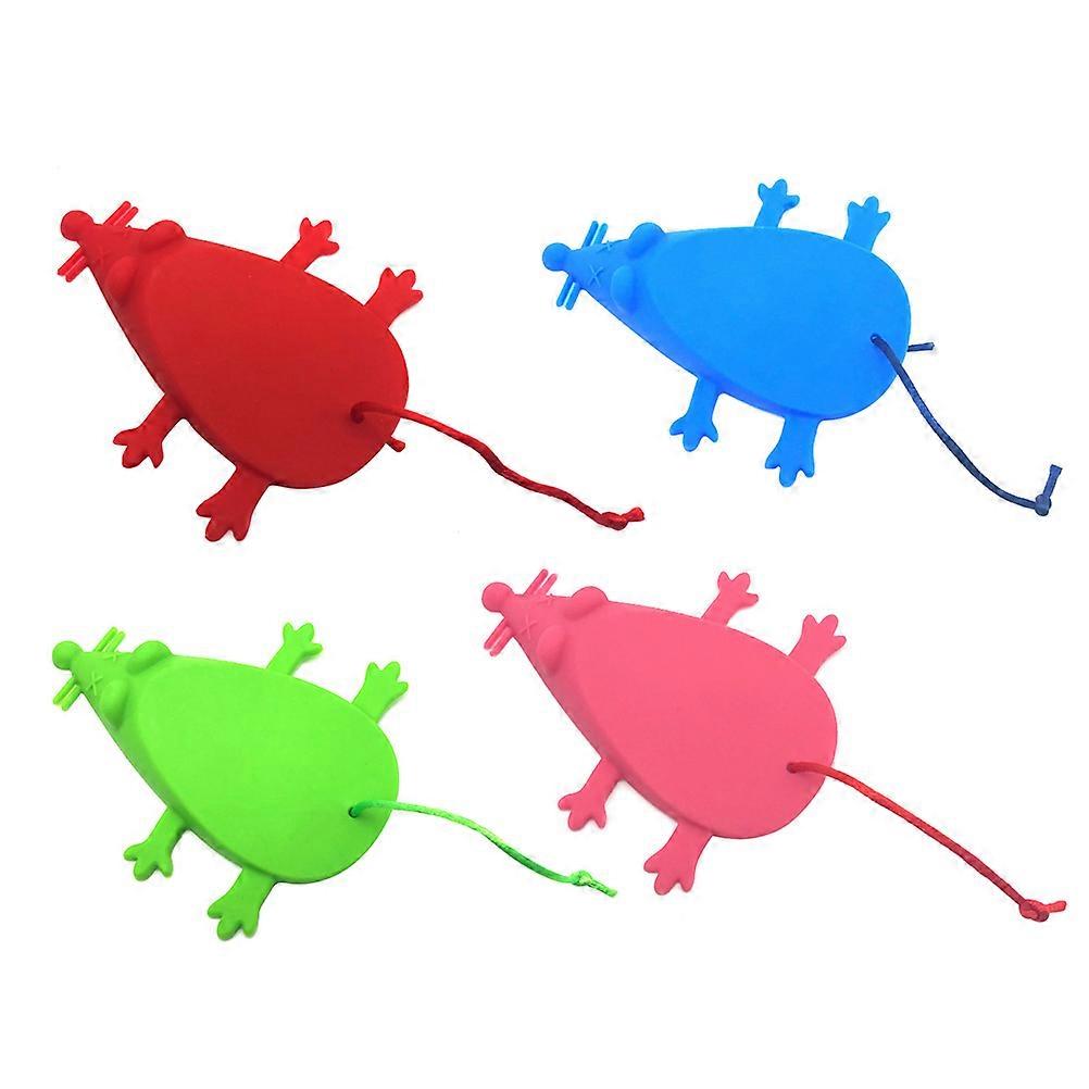4Set Mouse Shaped Door Wedge For Kids Living Room Bedroom Kitchen Assorted Color Practical Function Anti-slip Stopper