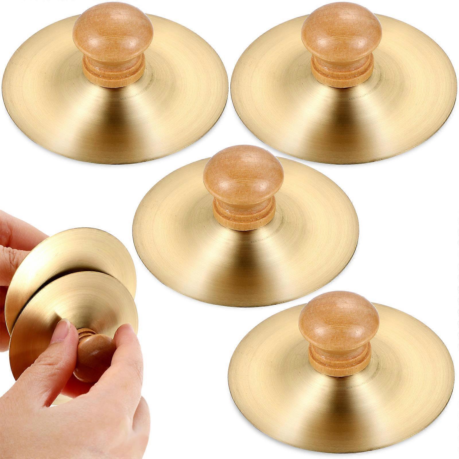 Copper Finger Cymbals, 2 Pairs – Durable for Dance, Music Education, and Portable Performance