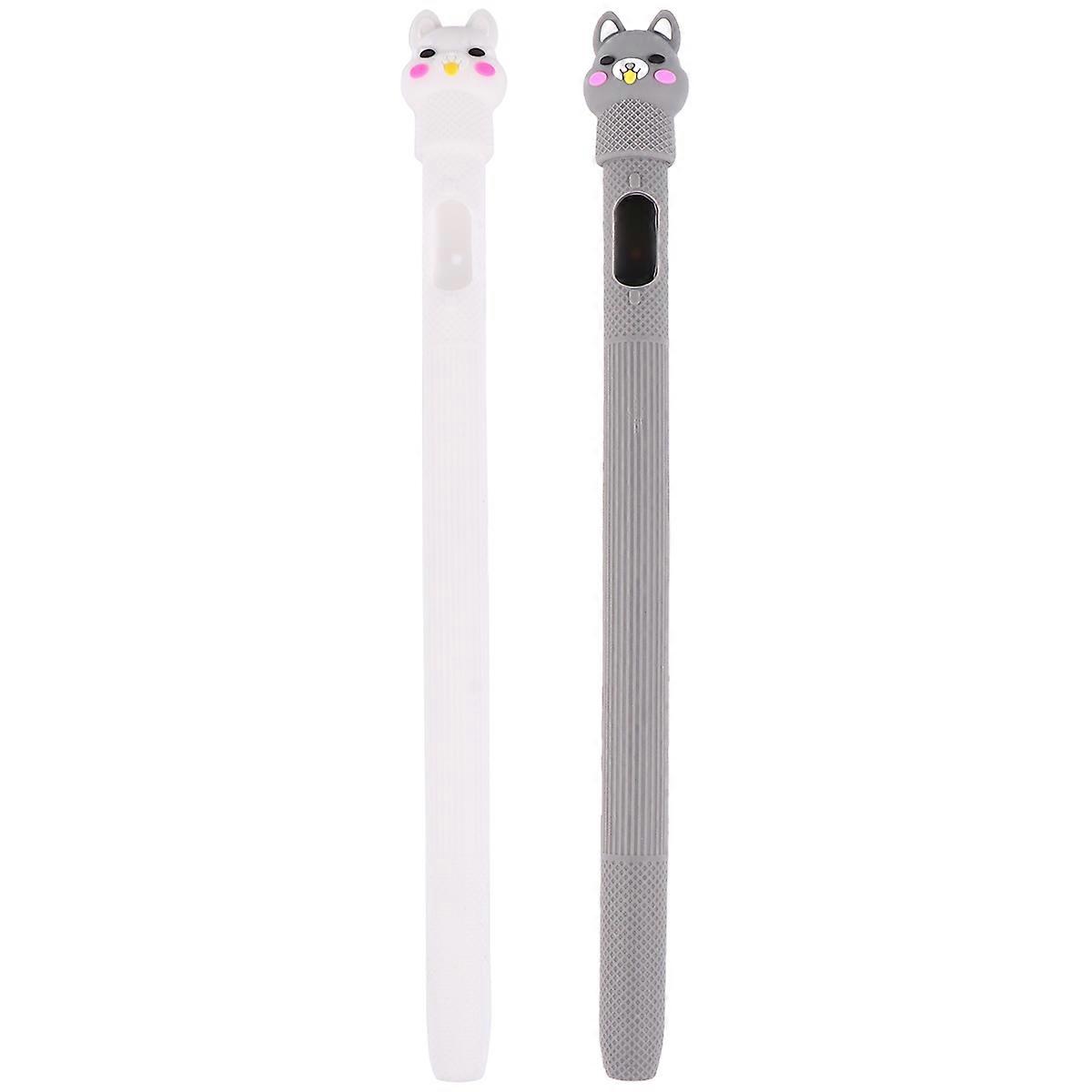 Pencil Enclosure Protective Case Travel White Compact Size 2Pcs