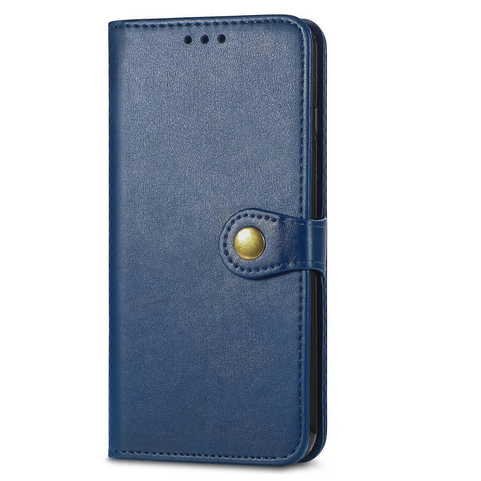 Xiaomi Redmi 9i Sport Case With Card Slot Stand Leather Flip Wallet Blue