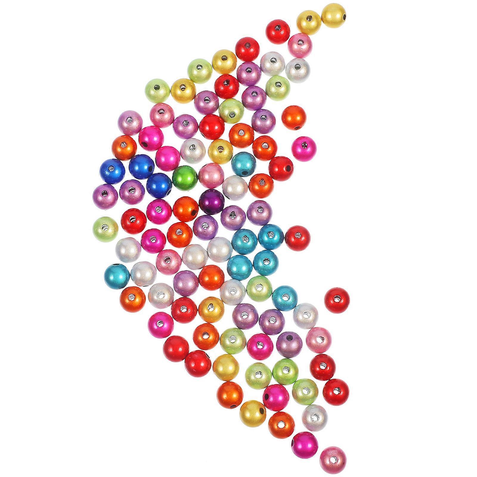 100pcs Acrylic Round Beads for Necklace and DIY Jewelry Making