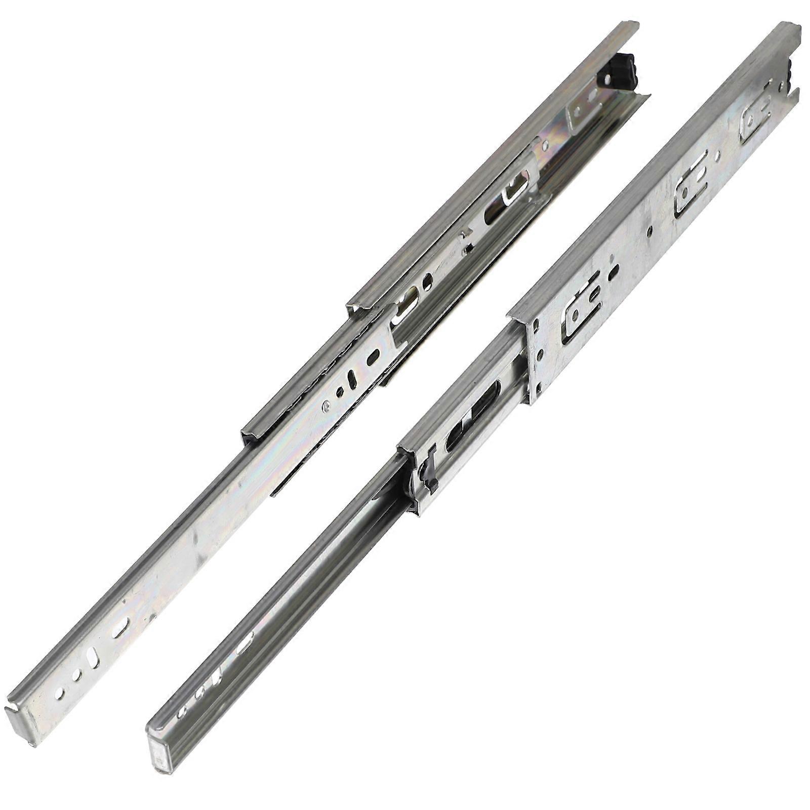 Drawer Slide Drawer Rail 10 Inch Accessory For Desk Bases Noiseless Operation 2Pcs
