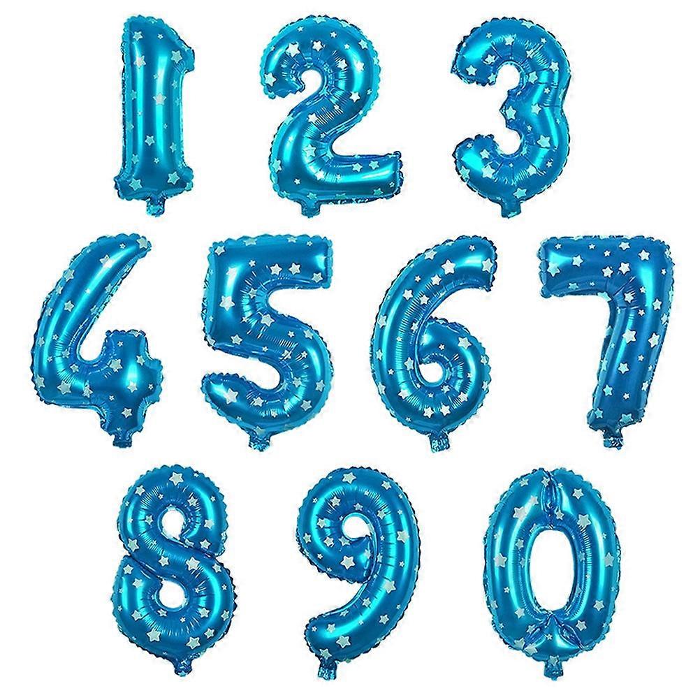 32 Inch Number 2 Foil Balloon Set For Kids Birthday Party Celebration Decoration In Blue Color 1 Set