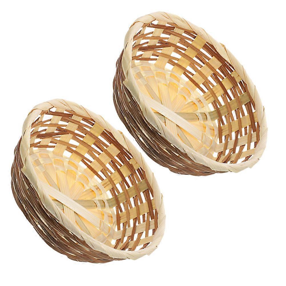 Stylish Desktop Fruit Basket Perfect For Restaurants And Home Use In A Functional Khaki Design 2Pcs