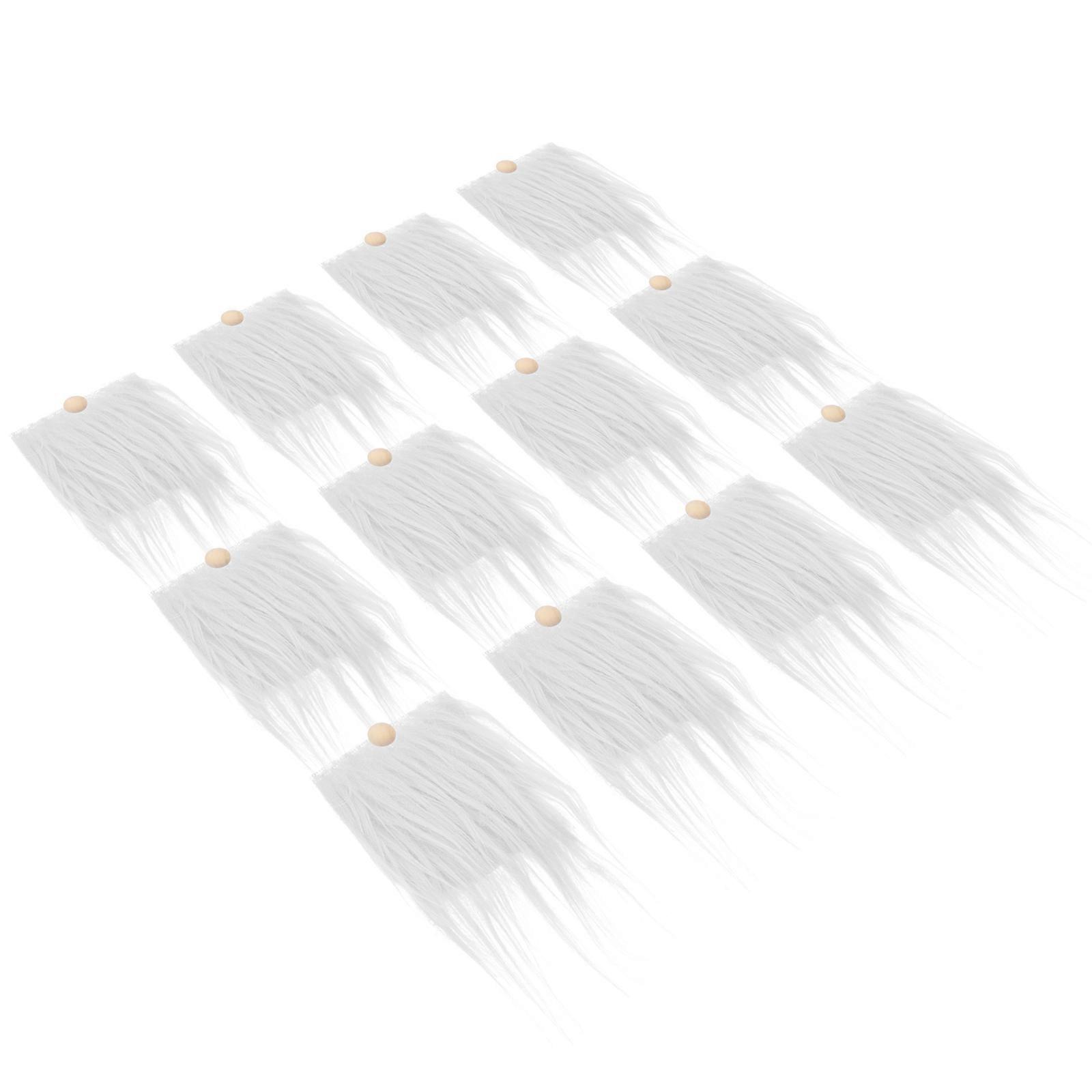Diy Faux Gnome Beard Accessories 12 Sets of Fluffy Pre Cut Strips for Crafting, Themed Parties, Home Decor Comfortable & Safe Material for