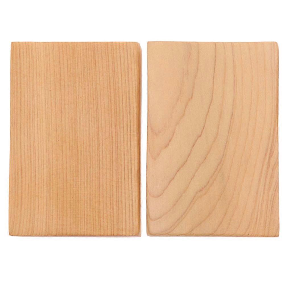 Light Brown Smooth Wood Block Set Ideal For DIY Arts And Crafts Projects Designed For Artists Featuring Rectangle Shape 2 Pcs