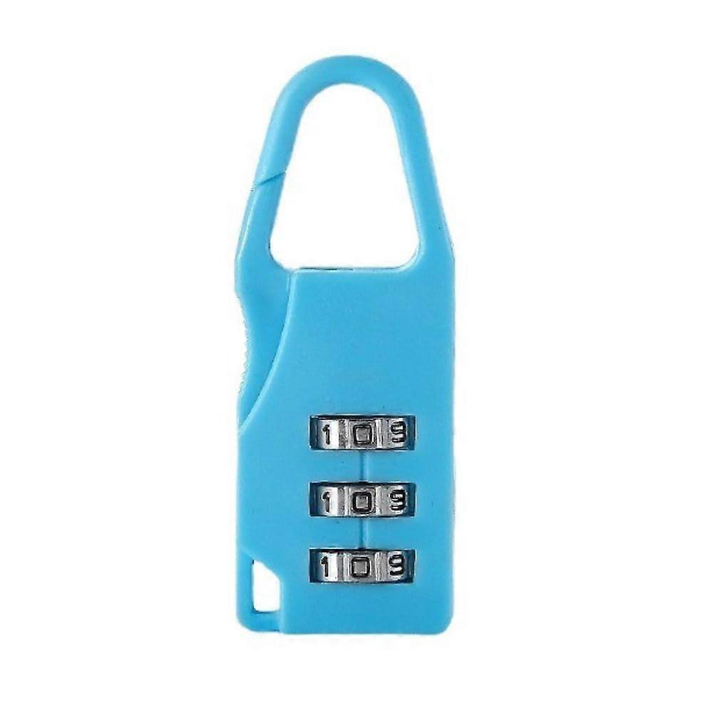 Luggage combination lock, backpack zipper combination lock, mini password padlock for travel drawers, storage box (blue)