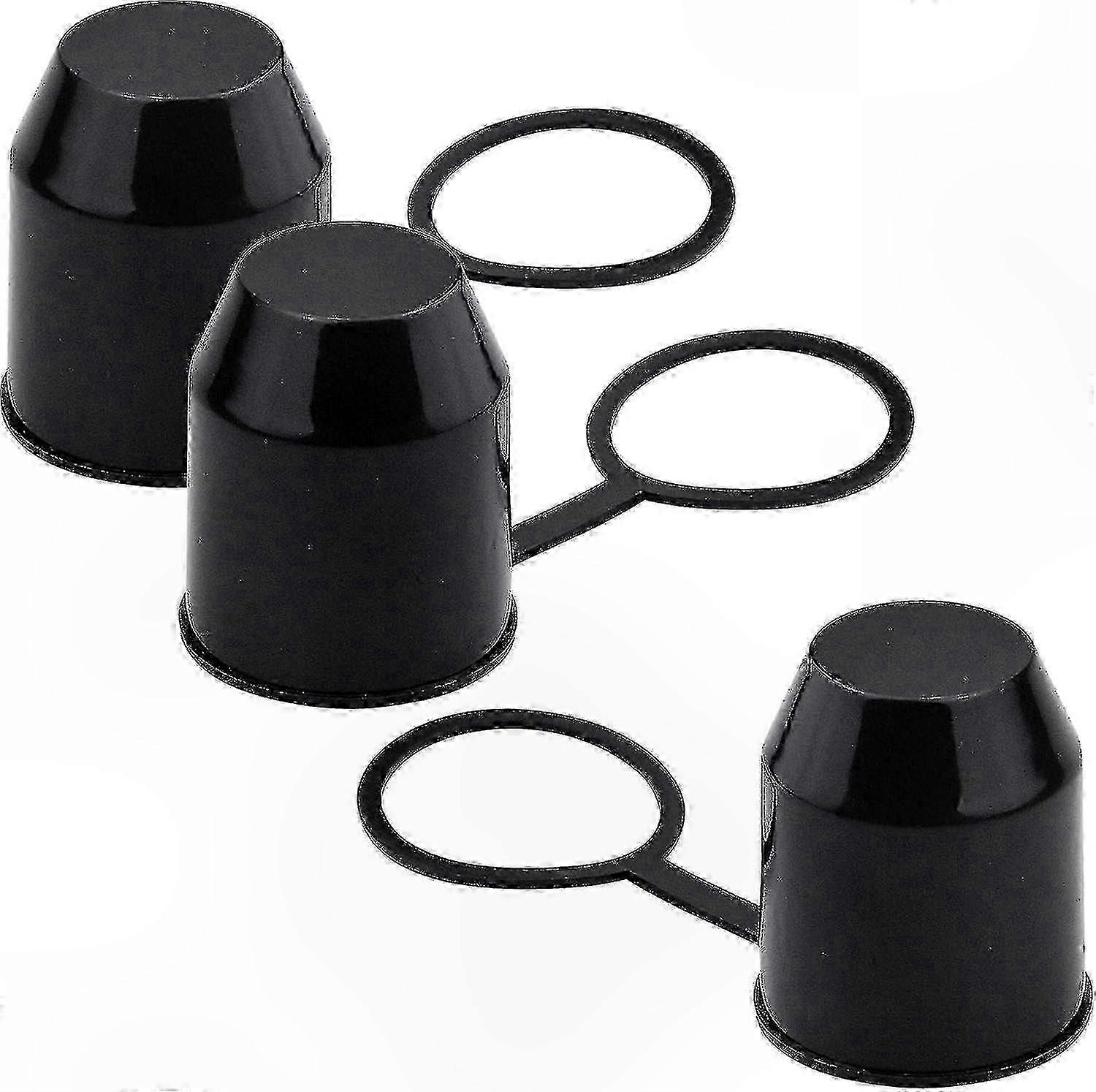 3-Pack Trailer Hitch Ball Cover with Snap Ring for Secure Fit