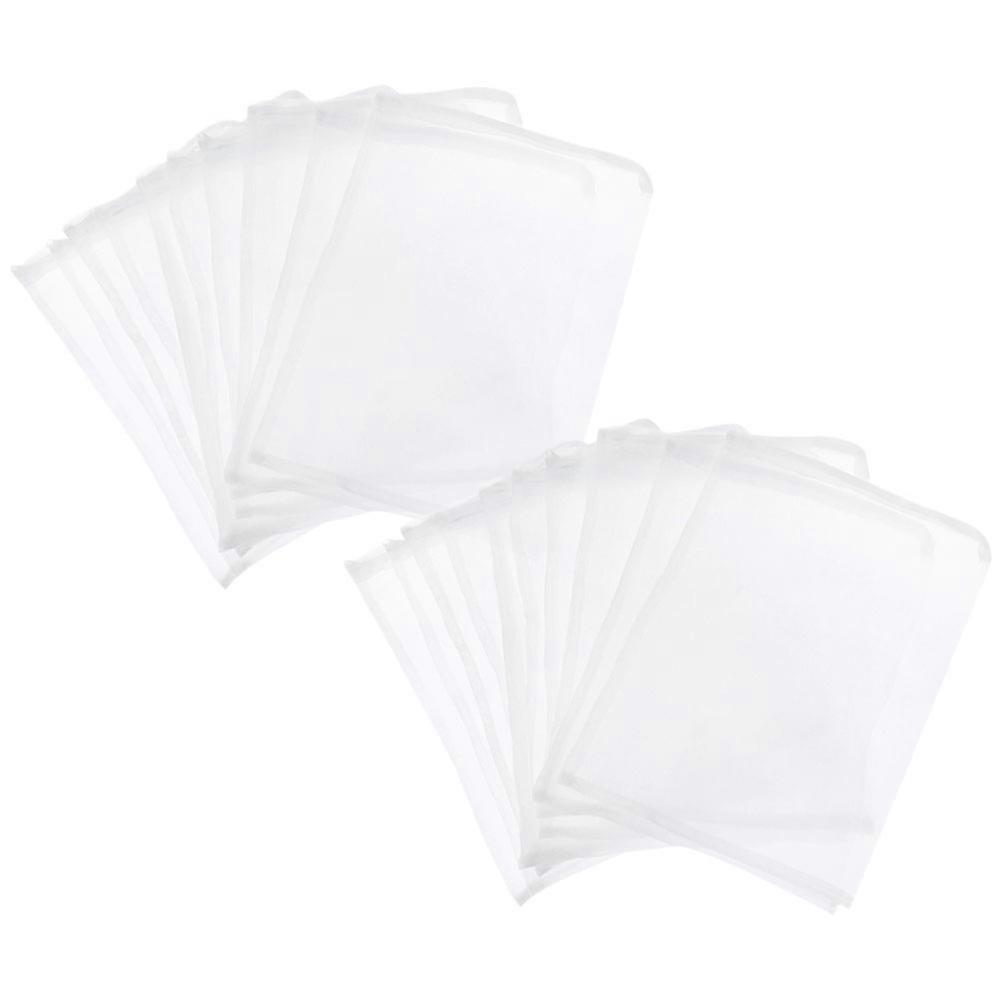 Fish Tank Filter Bags 20Set Zipper Design Nylon Fine Mesh Water Purification 35X25CM Aquarium Maintenance