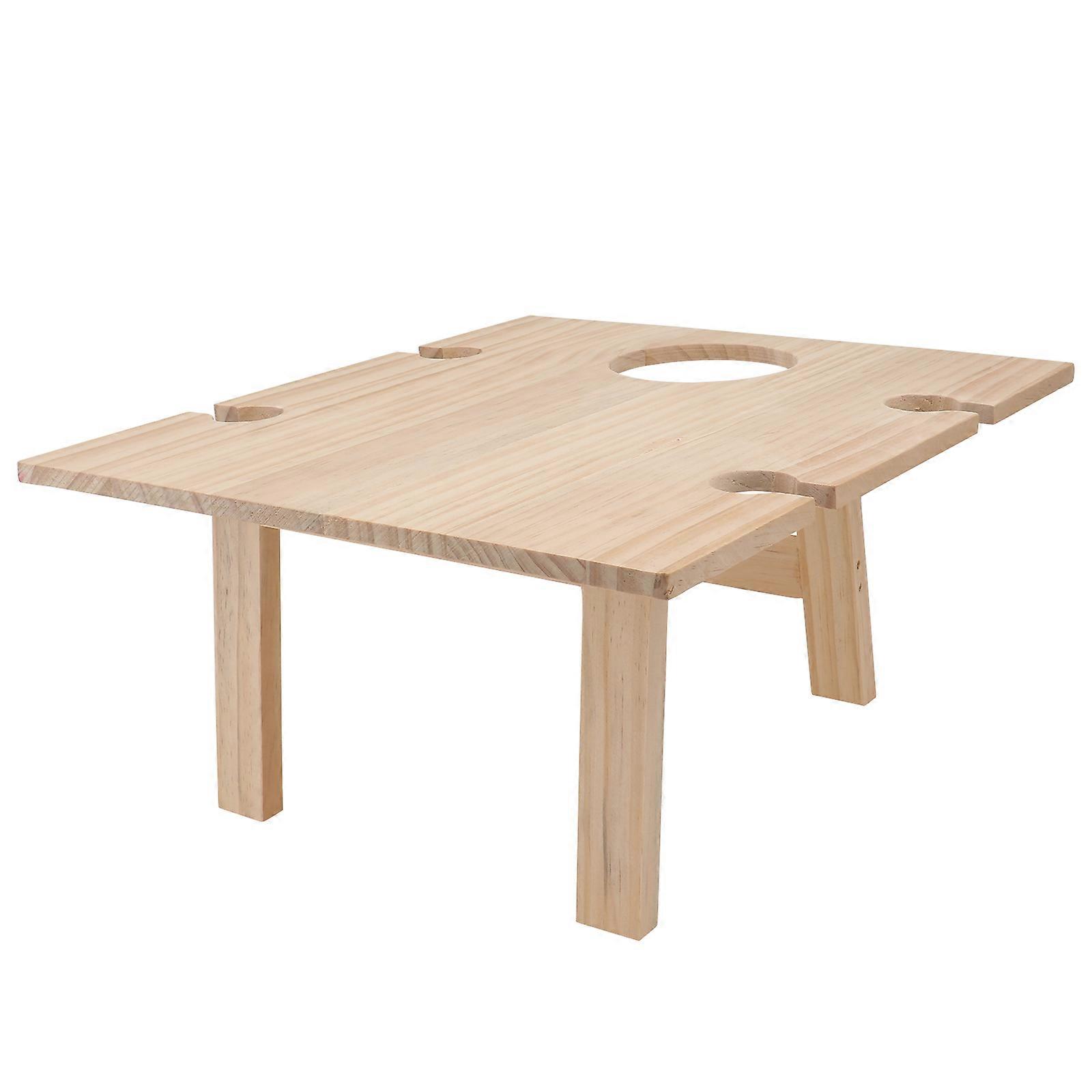 Folding Portable Table, Handmade for Outdoor Picnic and Indoor Use, Durable Design