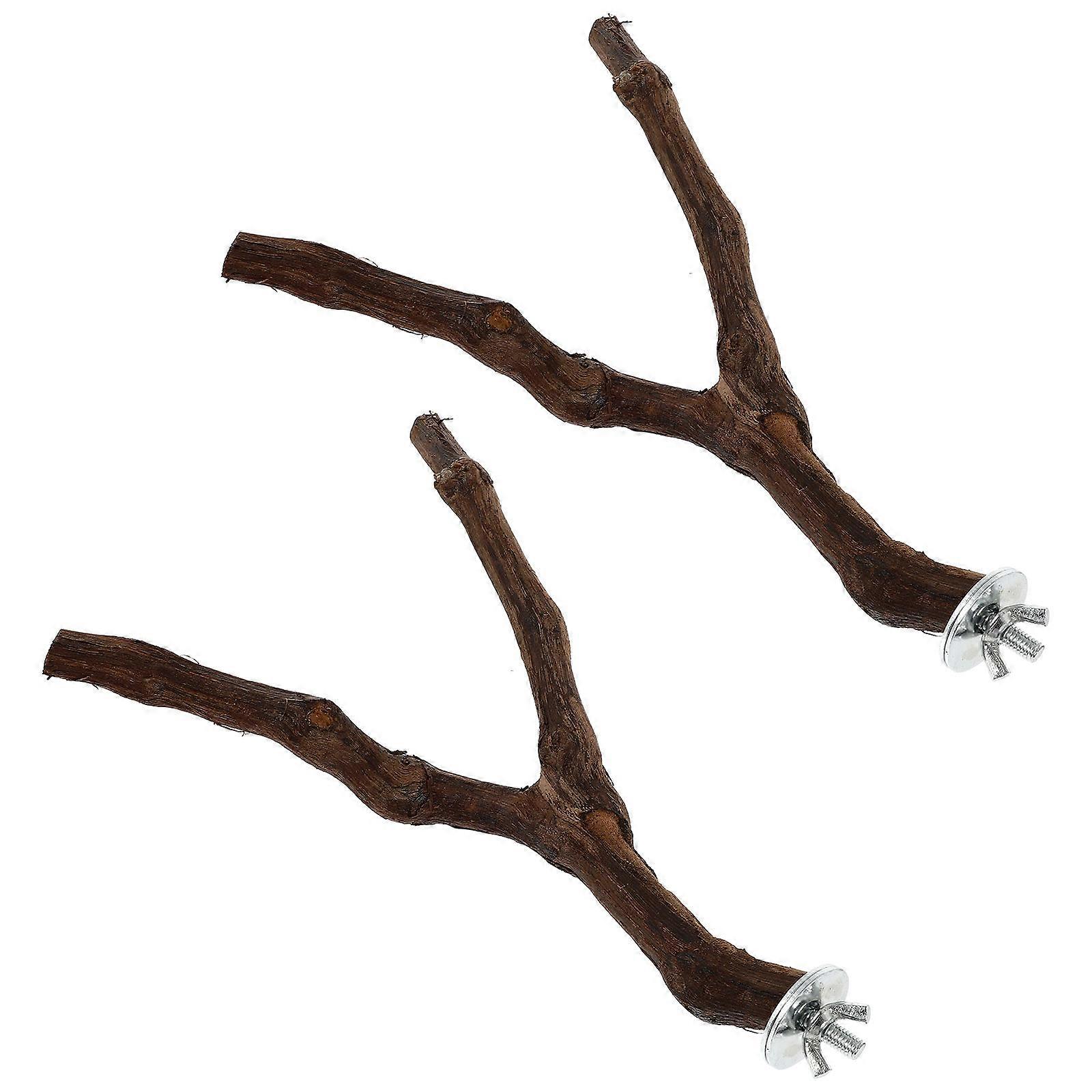 Wooden Parrot Stand,Supports Healthy Feet through Textured Grip