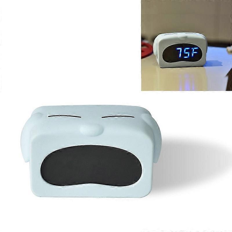 Mini Cute Cartoon Luminous Thermometer Small Alarm Clock