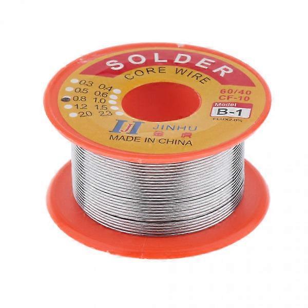 60/40 Tin Solder Wire Resin Core Soldering 2% Flux Reel 0.8mm 50g Silver