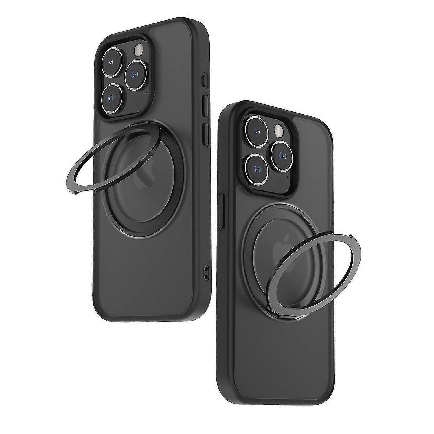360 Dönebilen Manyetik Halkalı iPhone 15 Pro Max/15 Ultra Kılıf için[Magsafe ile uyumlu][Invisi