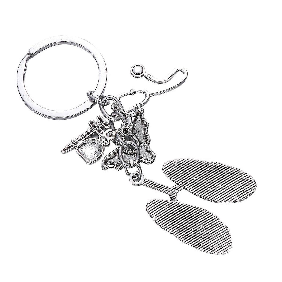 Bag Pendant 2020 Keychain Ornaments Featuring Bat Lungs Decoration For Nurses 2.5x1.5x0.1cm Key Organization 1Pack