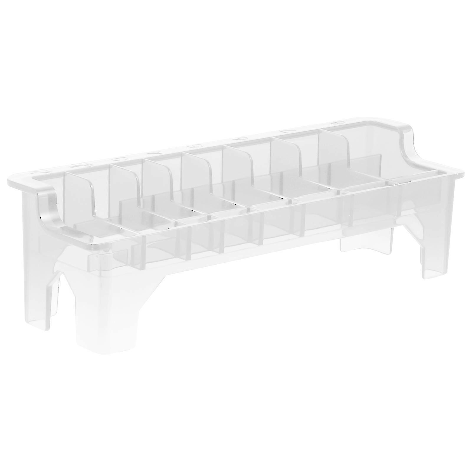 Transparent Storage Box for Clipper Combs with 8 Grids Durable AS Material for Easy Storage