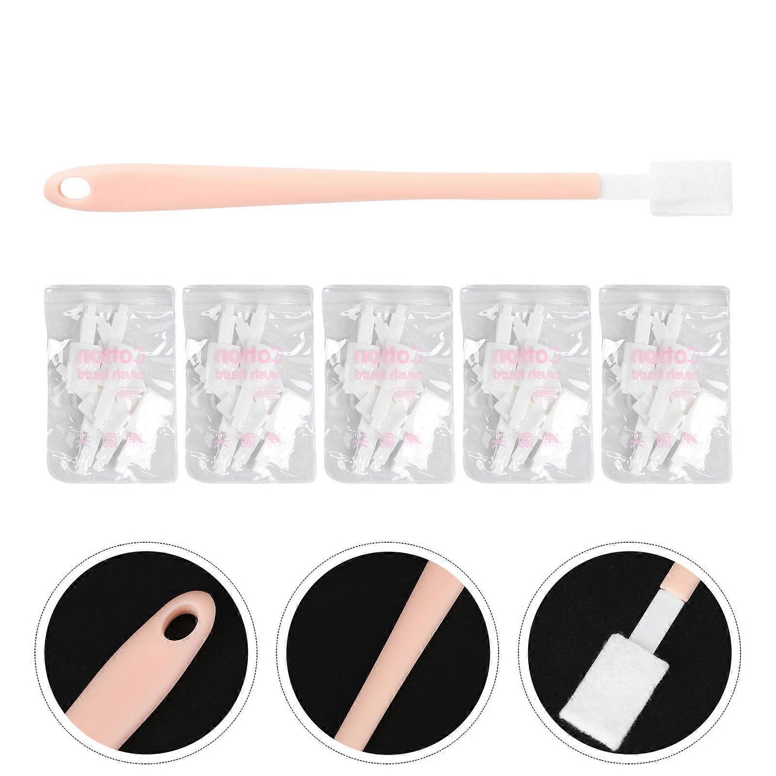 Bathroom Cleaning Tools Set For Household Users Featuring Removable Cotton Head In Pink With Long Handle 1 Set