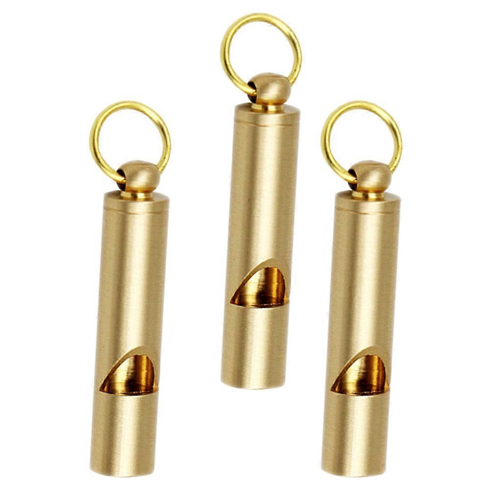 3Pcs Referee Whistle Copper Whistle for Outdoor Use