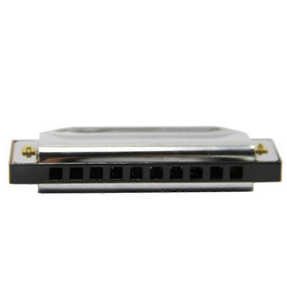 10 Hole Blues Harmonica For Music Enthusiasts In Silver Color And Diatonic Style 1Pack