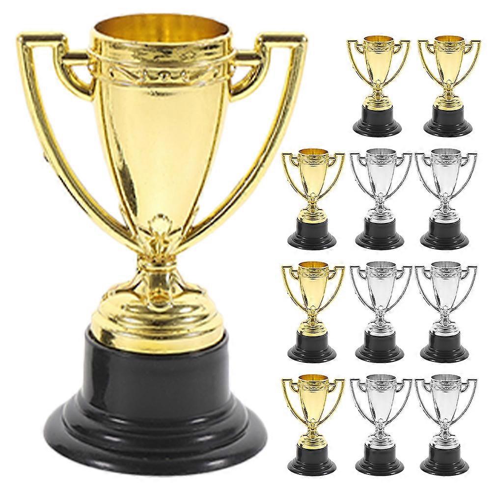 Assorted Color Plastic Trophy Cup for Decor with Pineapple Cover 12 Pieces