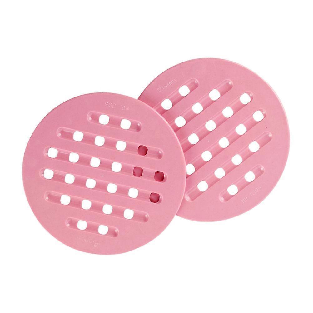 Round Plastic Placemats with Heat Insulation for Dining Table Pink Lightweight 7.87 Inches