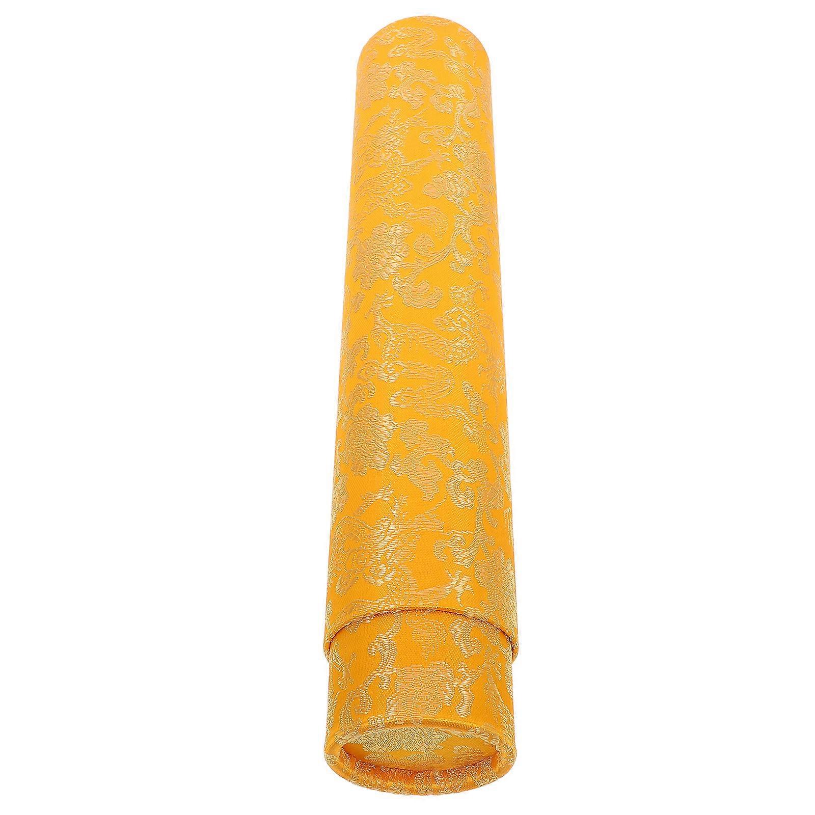 Golden Telescoping Storage Paper Tube for Artwork and Documents, Durable Paper Material, Adjustable Length
