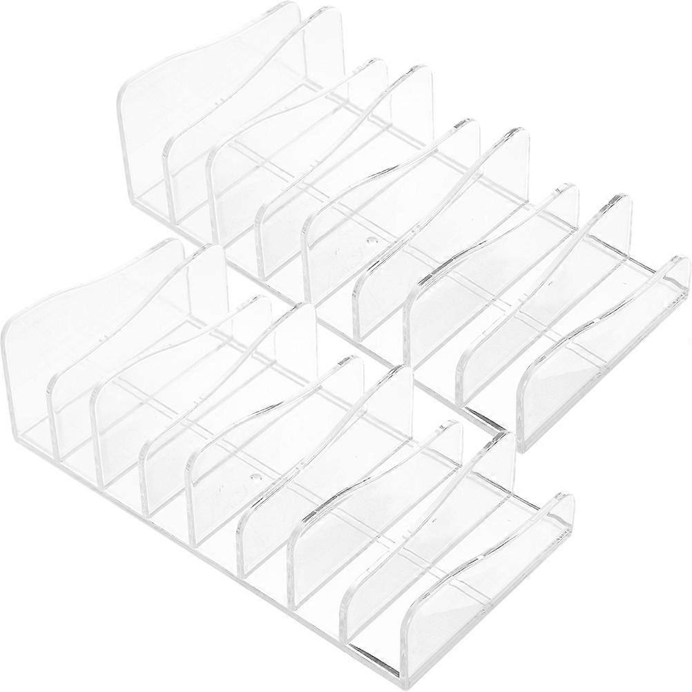 2pcs Divided Eyeshadow Organizer   Durable Makeup Storage Holder for Cosmetics, Ideal for Dressing Table & Vanity, Space Saving & Practical Design