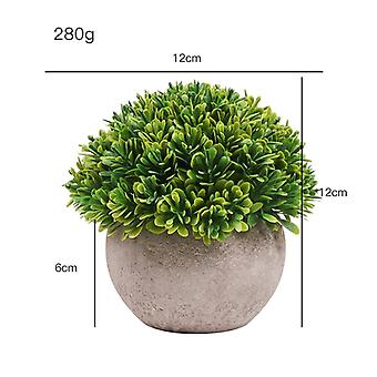 Kunstmatige potplant, set van 1 plastic decoratieve planten Bonsai, ideaal voor kantoor balkon decoratieve tafel centerpieces leger groene melaleuca