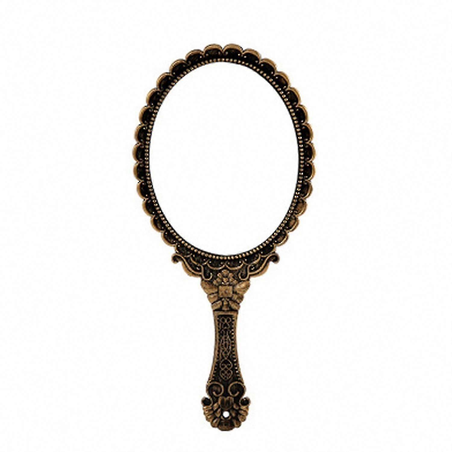 Portable Vintage Hand Held Face Mirror with Handle