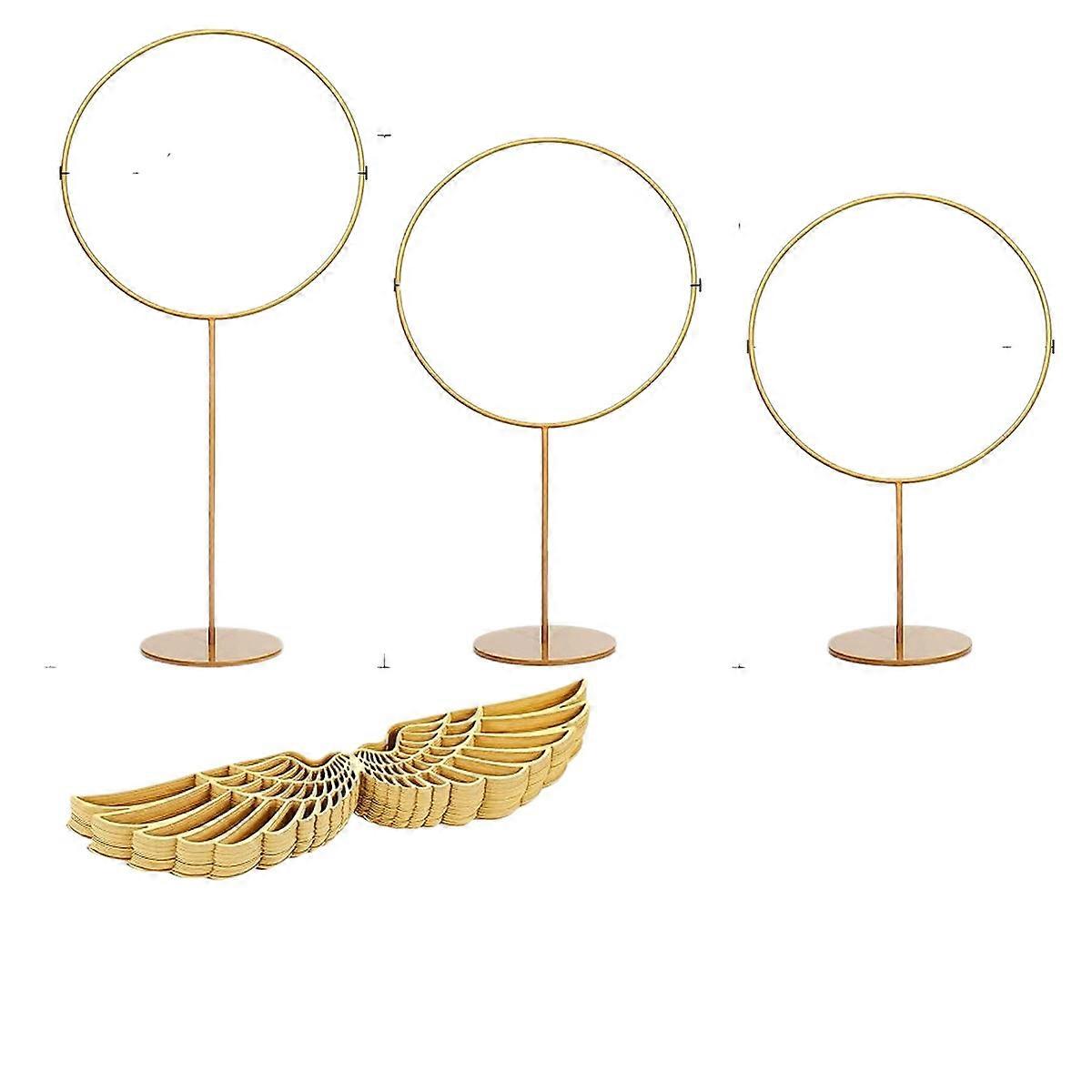 Magic Party Chocolate Decor Set with 3 Gold Archways 50 Wings and 50 Adhesive