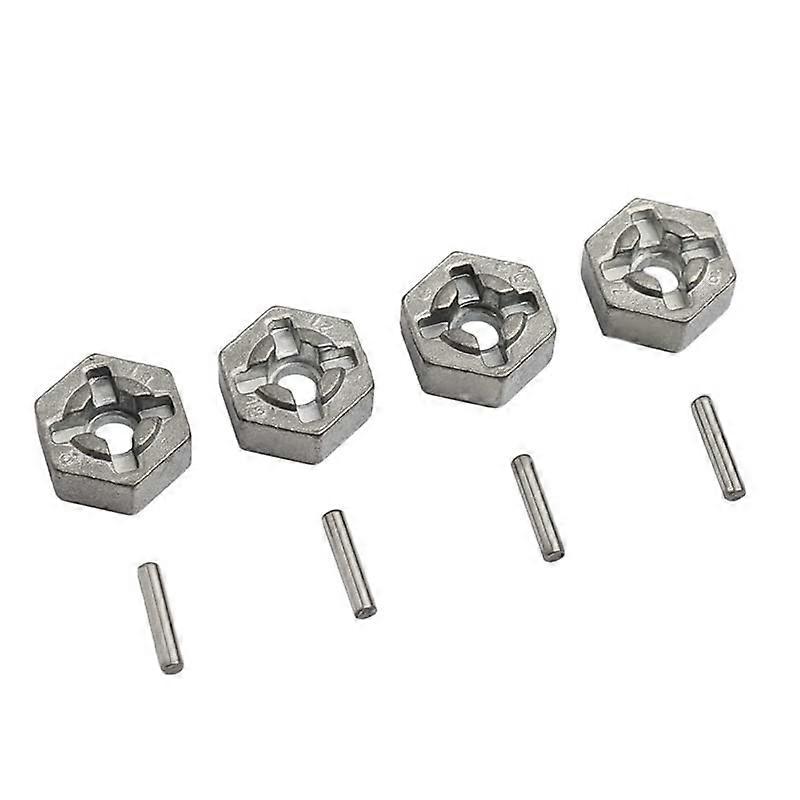 Remote Control Toy Parts: Pack of 4 Metal Wheel Hub Hexagonal Adapter 55ZJ09 for Hosim 9125 9155 9156