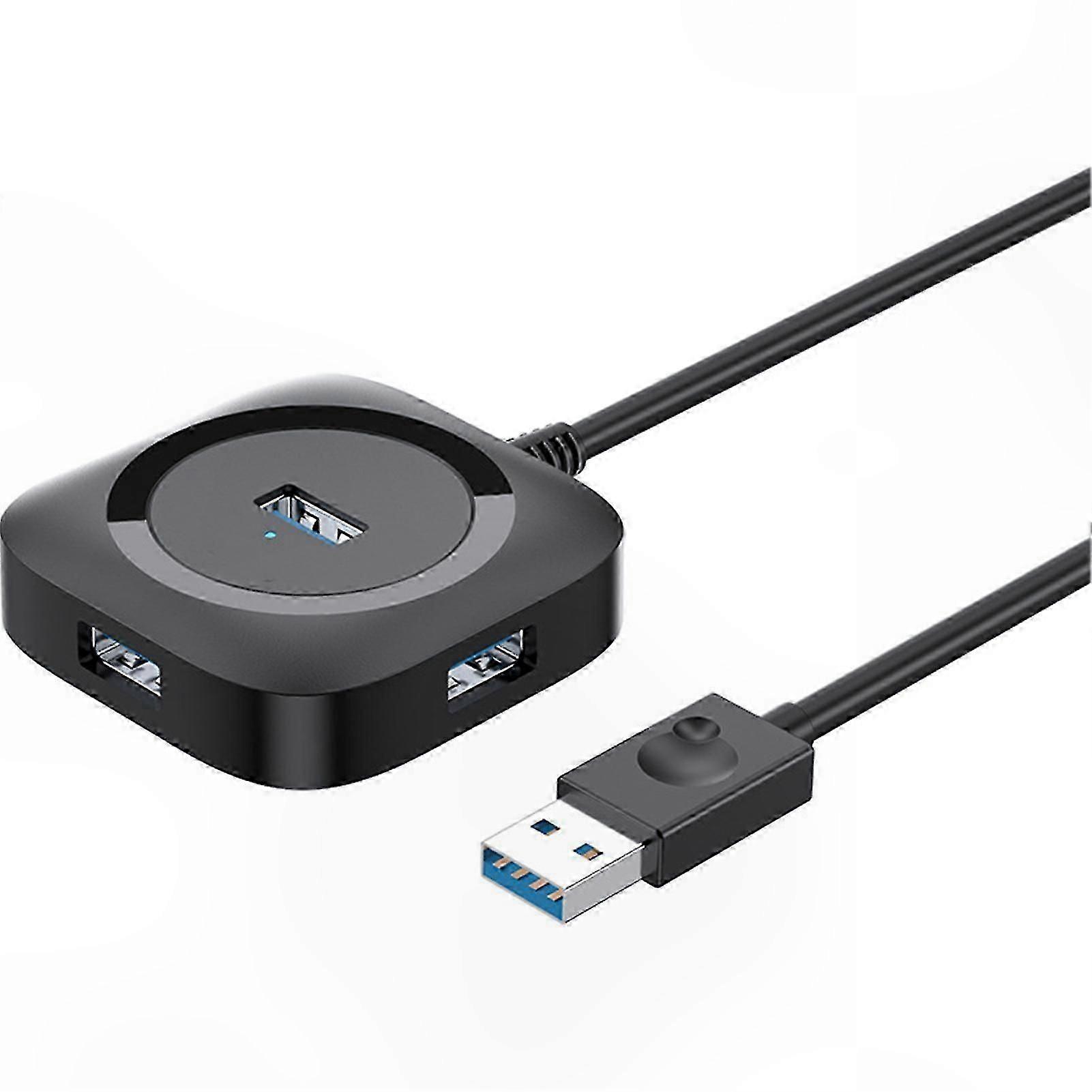 4-Port USB 3.0 Hub Adapter for Data Transfer and Function Expansion Home Office Use