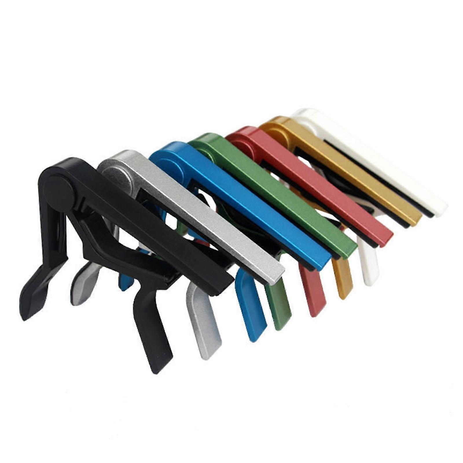 7x One-Handed Capo for Folk and Classical Guitar, Electric Guitar, and Violin - Adjustable, Lightweight, Durable Design