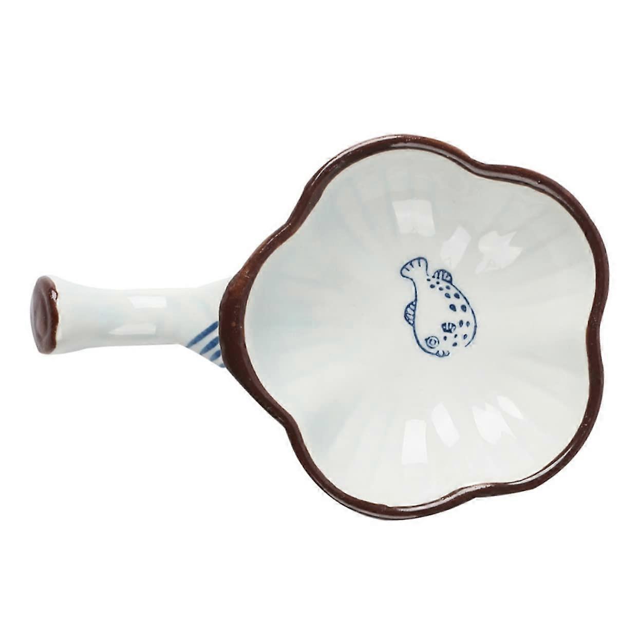 Ink Bowl Ceramic Round Ink Plate 2-Piece Set With Brush Rest For Calligraphers Durable Material