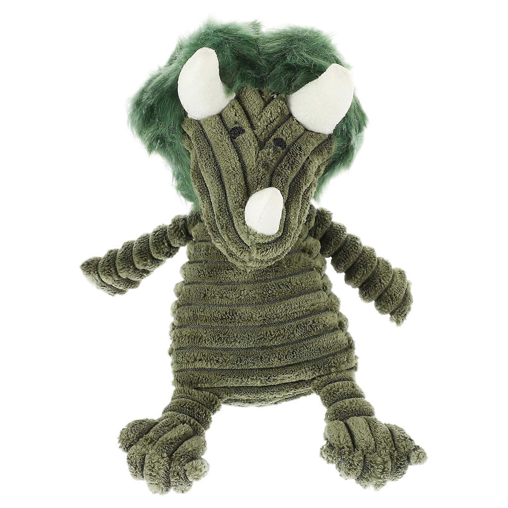 Dog toy plush dog with squeaker function, interactive chew toy for large and small dogs, promotes play fun and mental stimulation.