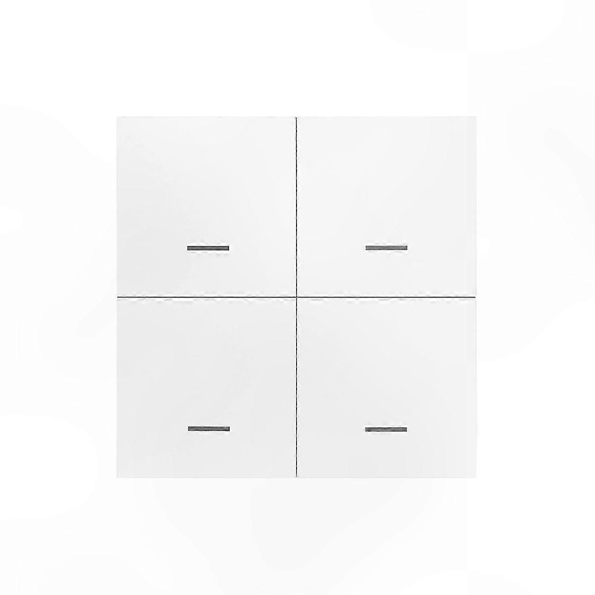 ZigBee 4-Gang Smart Scene Switch, 12-Scene Push Button Controller, Compatible with Smart Home Systems