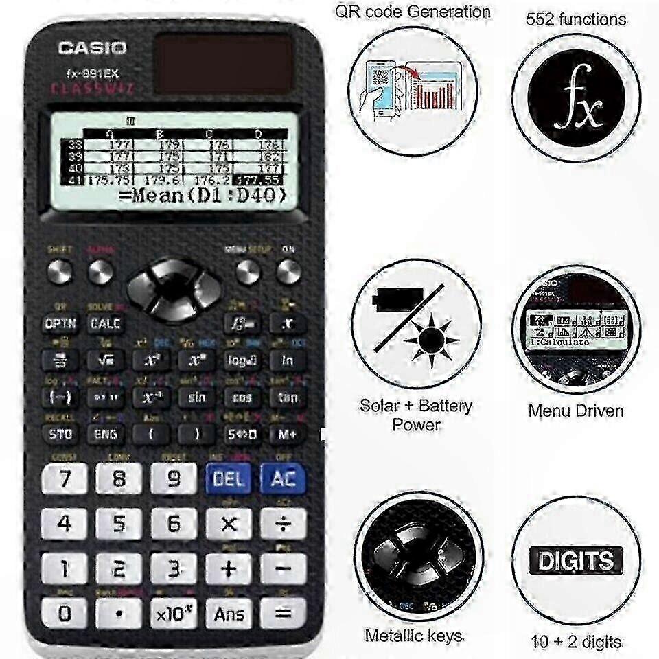Scientific Calculator with Natural Display for Advanced Math and Science Tasks