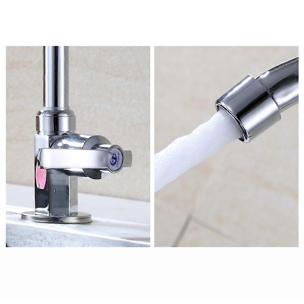 Modern Vertical Kitchen Faucet in Silver Color Zinc Alloy Material for Kitchen Use Luxurious Design Single Lever Easy to Install