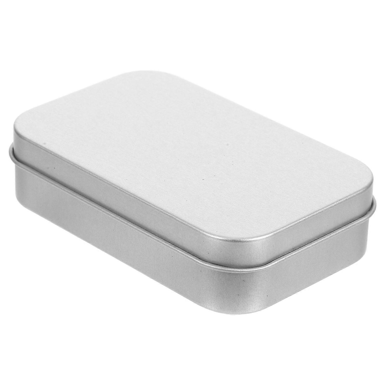 Elegant Lidded Tin Box Metal Rectangular Boxes Candy Containers Portable Box Party Favors Boxes Mini Tins With Lids Small Tin Storage Tin (Small)